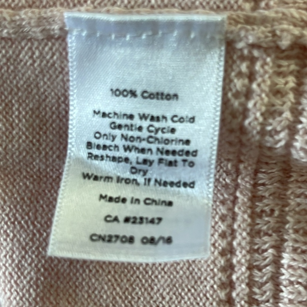 Talbots Pale Pink 3/4 Sleeve Cardigan Size XL - Picture 4 of 4